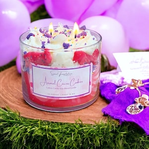 Animal Circus Cookies Candle- Cotton Candy Scented | Two Wick Dessert Candle | Food Candle | Novelty Candles | Highly Scented | Gift Ideas