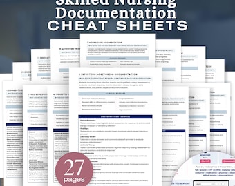 Nursing Documentation Template for Nursing Student, Documentation Guide for New Grad Nurse Charting Guide for Student Nurse (PDF Download)