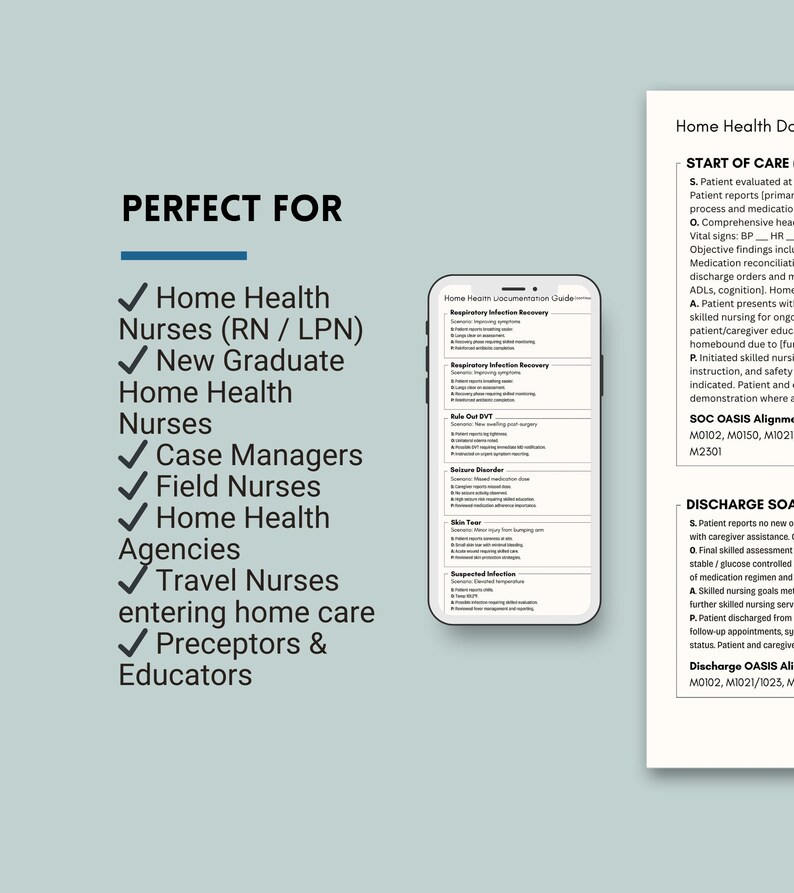 Home Health Nurse Documenting Examples, Skilled Nursing Visit Note ...