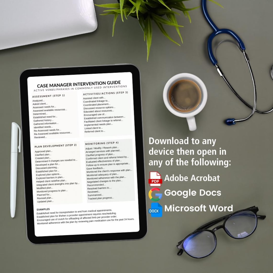 Case Manager Interventions and Actions Guide: Care Planning Cheat Sheet ...