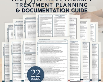 Therapy Notes Bundle, Progress Notes Cheat Sheet, Treatment Plan Guide, Therapist Intervention Phrases, SMART Goals (PDF Download)