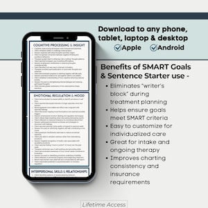 250 SMART Therapy Goals | Treatment Plan Goals for Therapists | Mental ...