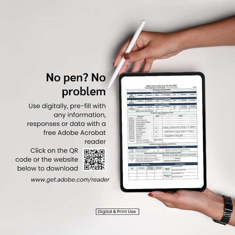 MDS Nurse Assessment Tools, BIMS Resident Interview Worksheet for Long ...