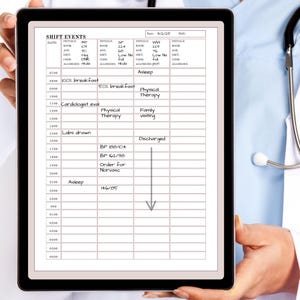 Redigerbar paket med schemaläggare för skicklig sjuksköterska: patientrapport, uppgiftsspårning, mallar för medicinering (PDF) bild 4