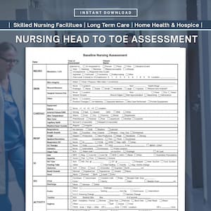 Valoración de enfermería integral / Valoración de enfermería por sistema / Documentación de enfermería especializada / Atención privada, cuidados a largo plazo y residencias de ancianos