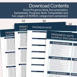 Progress Note & Documentation Guide, Mental Health Therapist Charting Samples, Interventions Reference, SMART Goals (PDF Download) image 2