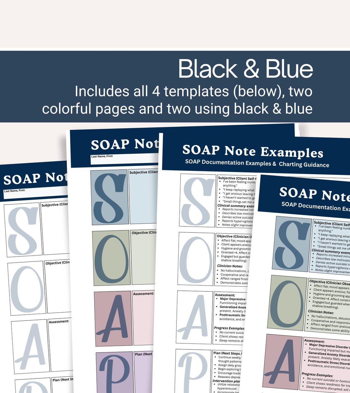 SOAP Note Therapy Cheat Sheet, Psychotherapy Documentation Samples ...