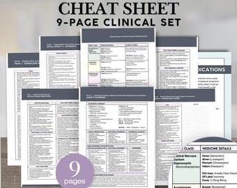 DSM-5-TR Anxiety Diagnosis & Treatment Tool, Intake Questions, EHR Progress Note, Anxiety Medications Guide (PDf Download)