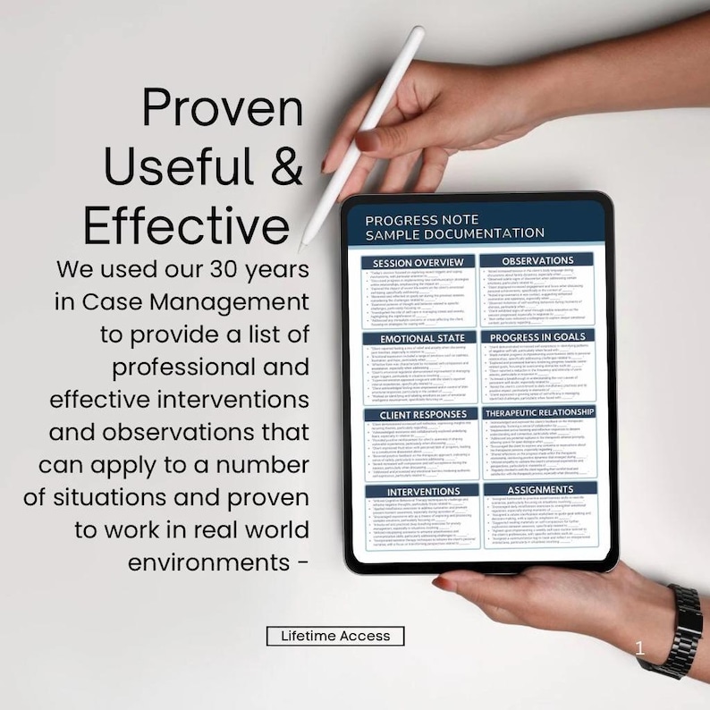 Progress Note Cheat Sheet - Therapy Phrases, Goals,  Treatments, Interventions Documentation Guide (PDF Download)