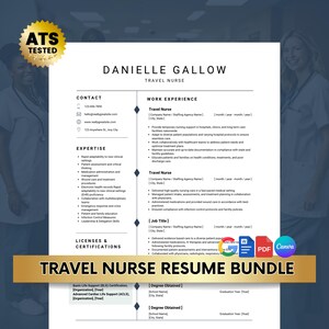 Nurse Resume Template Word, RN Resume Canva, Registered Nurse Resume, Nursing Resume, LPN Resume, RN Resume, Medical Resume, Cv Template