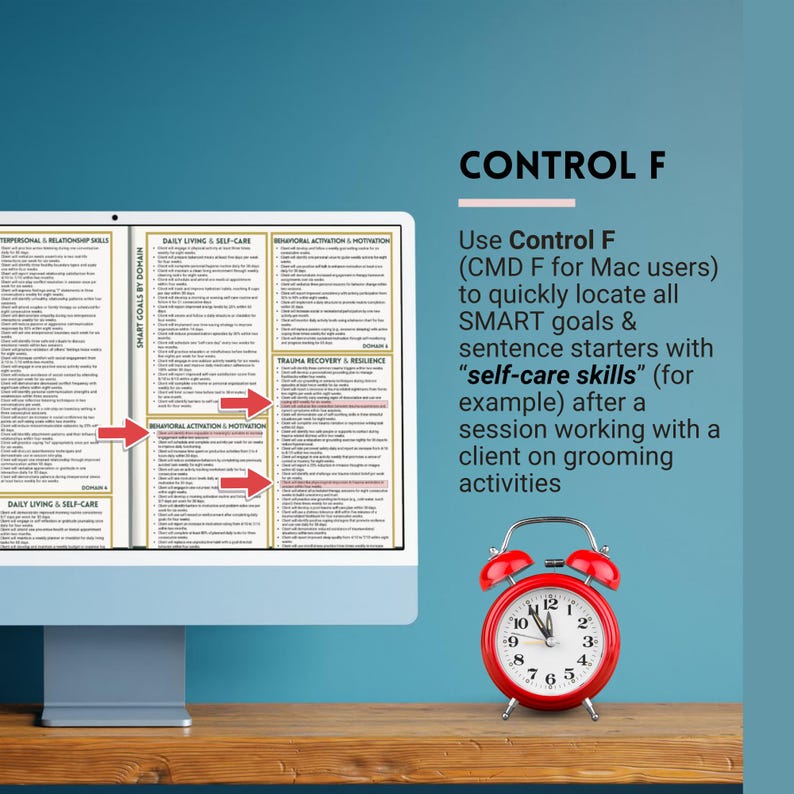 250 SMART Goals Treatment Plan for Therapists | Mental Health ...