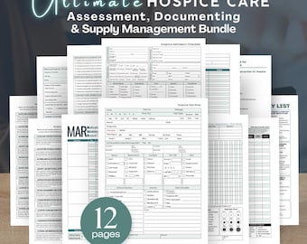 Hospice Nursing Forms Bundle, Hospice Care Admission Checklist, Hospice Nurse Care, Nurse Assessment Checklist (PDF Download)