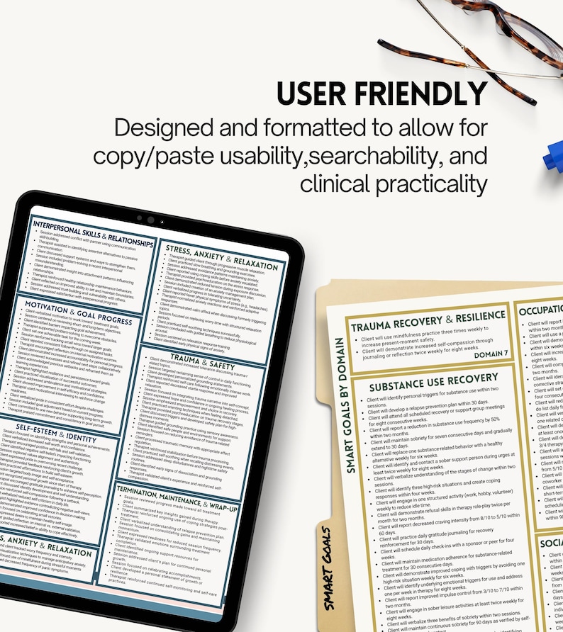 250 SMART Goals Treatment Plan for Therapists | Mental Health ...