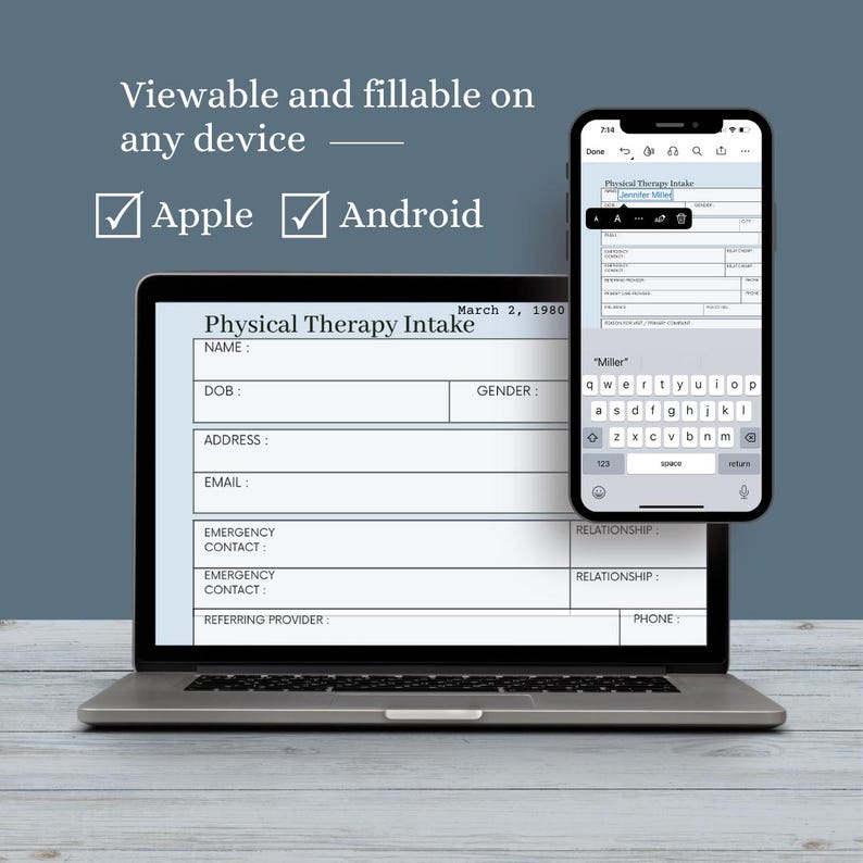Physical Therapy Forms Bundle: Client Intake, SOAP Note, Narrative ...