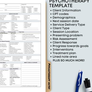 Checklista för terapiprogress, mall för psykoterapi, sessionsanteckning för beteendehälsa (PDF-nedladdning) bild 4