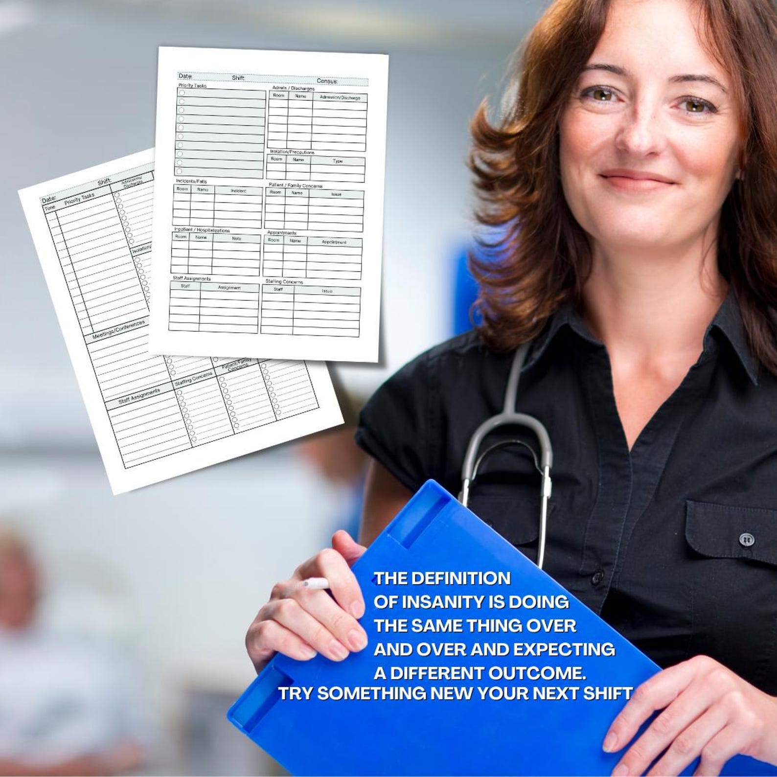 Nurse Manager Daily Report Sheet - Ltc/rehab Shift Organizer - Nursing ...