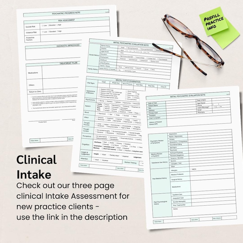 New Client Intake Mental Health Form | New Psychotherapy Patient ...