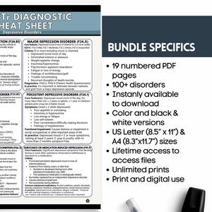DSM-5 Diagnostic Cheat Sheet Collection - 19 Page Mental Disorder ...