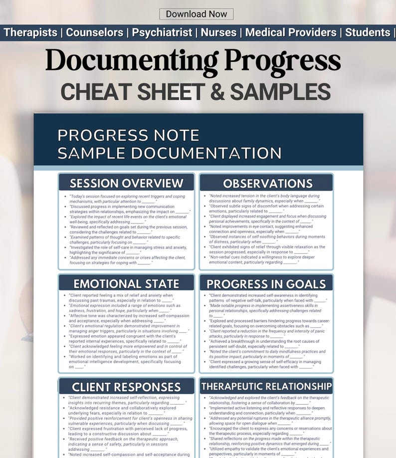 Voortgangsnotities en documentatievoorbeelden, therapeut in kaart brengen van interventies referentie, therapeut behandeldoelen afbeelding 1