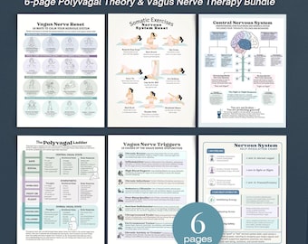 Polyvagal Theory Worksheets, Nervous System Regulation Bundle (PDF Download)