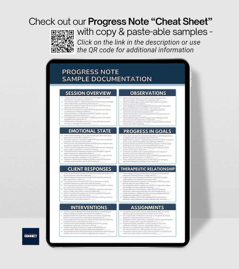 Case Management Progress Note Template: Social Worker, Therapy Session ...