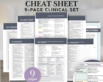 Anxiety Therapy Cheat Sheet, DSM5-TR Diagnostics, Anxiety Symptom Management, Copy Paste EHR Documentation, Pharmacology (PDF Download)