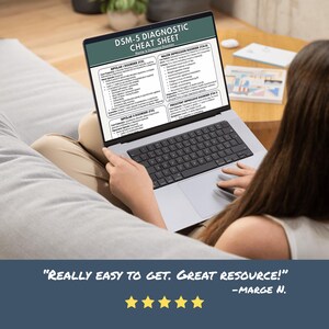 DSM5 Diagnostic Cheat Sheet Bundle, DSM-5 Diagnosis Criteria Guides - Anxiety, Depression, Neurodevelopment, Bipolar Disorders