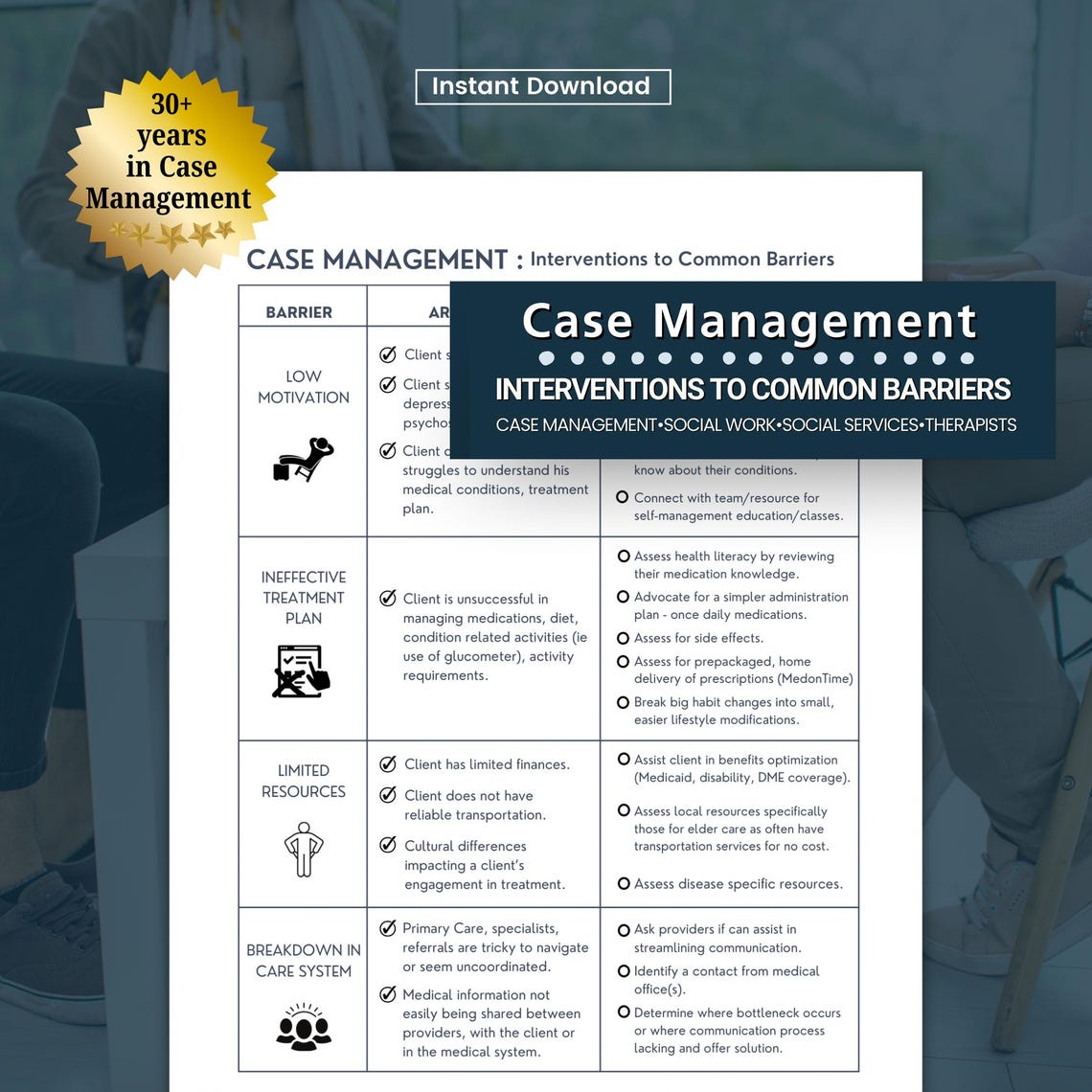 Case Management Assessment, Intervention and Barriers Guide: Care ...