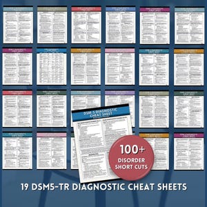 DSM5 Diagnostic Cheat Sheet - Easily Diagnose 100+ Mental Disorders, DSM5Tr Psychiatrist Tool (PDF Download)
