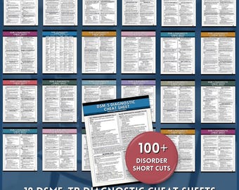 Diagnostisch spiekbriefje DSM5: eenvoudig 100+ psychische stoornissen diagnosticeren, hulpmiddel voor psychiater DSM5Tr (pdf-download)