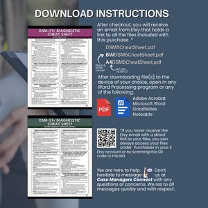 DSM5 fusklapp - 100+ psykiska störningar DSM5-Tr diagnoskriterier, psykiatrisk diagnosverktyg (PDF-nedladdning) bild 11