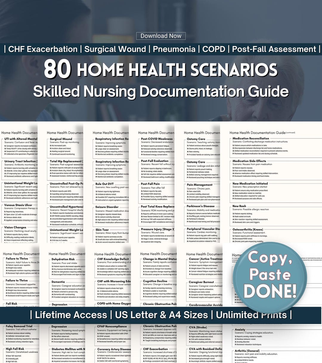 Home Health Nurse Documenting Examples, Skilled Nursing Visit Note ...
