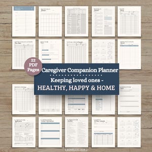 Caregiver Medical Care Home Companion Planner: Senior Health Forms, Task Checklist (PDF)