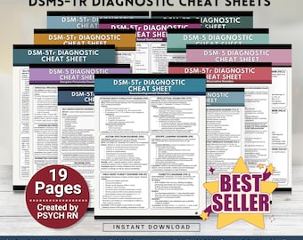DSM5-Tr Diagnostic Cheat Sheets, 19 Page Psychiatry Guide (PDF Download)