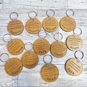 SVG opa, papa, papaja, opa sleutelhanger - digitaal bestand downloaden - Glowforge-bestand, Vaderdag, sleutelhanger verjaardag, cadeau, laserbestand SVG