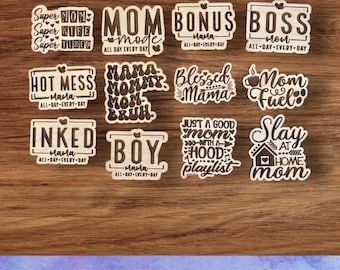 Zestaw magnesów SVG MOM V6 - pobieranie cyfrowe - Glowforge, Matka, Macierzyństwo, Mamusia, Mamusia, Sarkastyczny, Tuszowany, Zabawny magnes na biurko na lodówkę Plik laserowy