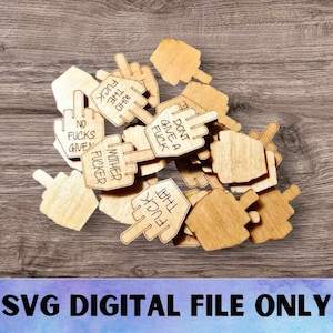 SVG V1 Bag of Fucks Tokens Wersja 1 - Pobieranie pliku cyfrowego - Plik Glowforge, Swear Affirmations, Plik laserowy SVG, Bag of Fucks SVG, Pikantny