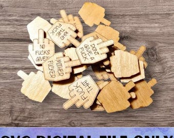 SVG V1 Bag of Fucks Tokens Version 1 - Digital File Download - Glowforge File, Swear Affirmations, Laser File SVG, Bag of Fucks SVG, Spicy