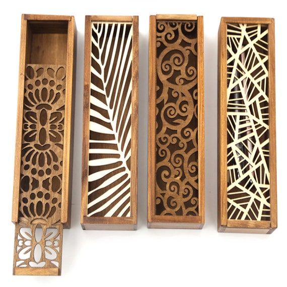 Stylish Wooden Box Desk Storage Organizer Pens and Etsy