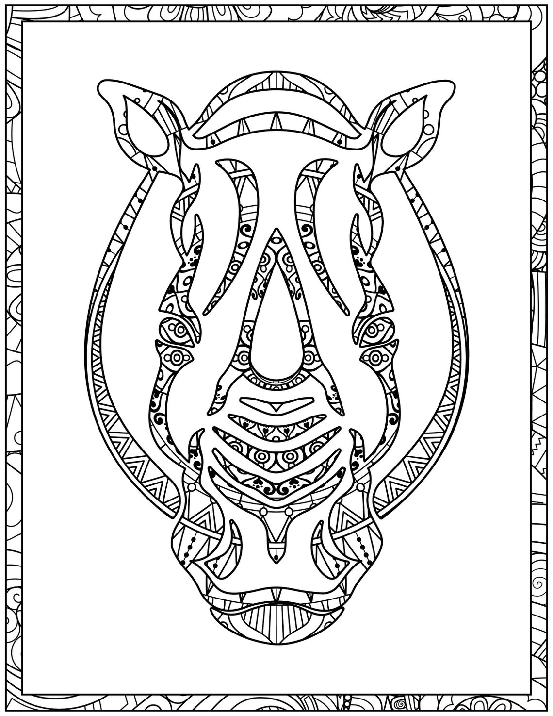 Mandala Coloring Pages Adult Coloring Book Animal Coloring | Etsy Canada