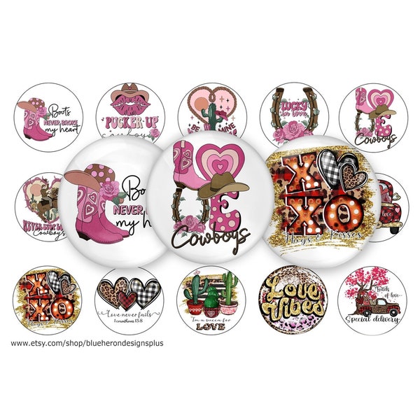 1 inch Bottle Cap Images- Buy 3 get 1 Free- See Directions Below- Howdy & Leopard Valentine Images- 4x6- 15 images Digital Download- JPEG