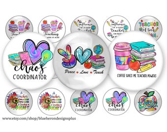 Blessed Teacher-Teacher Quotes-1 inch Bottle Cap Images- Buy 3 get 1 Free-See Directions-15 Images on a 4x6 sheet. Digital Download,JPEG&PNG