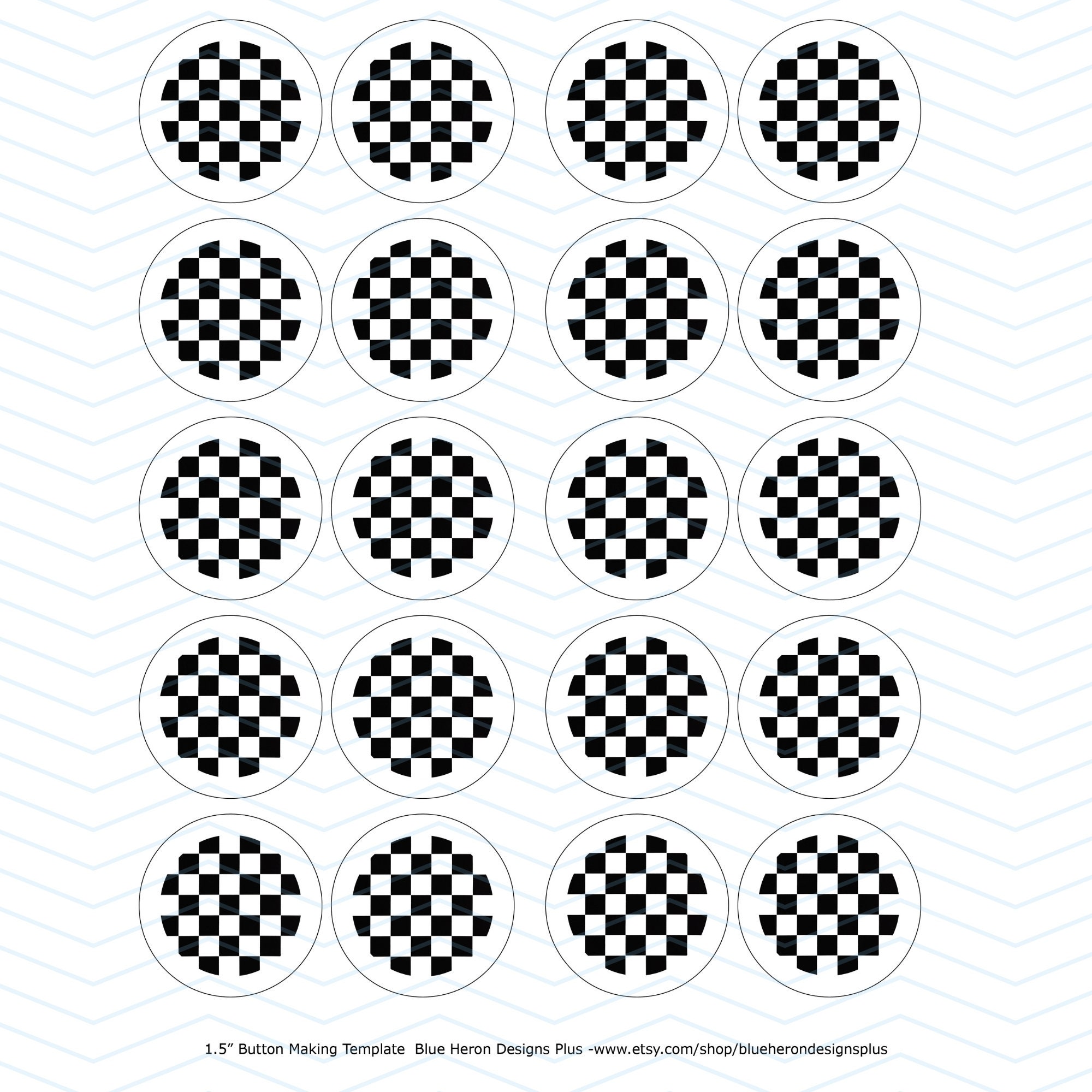 Pin Check Design Checkered Button Pin Template – 1.5 Inch, 60 Images (digital Download ...