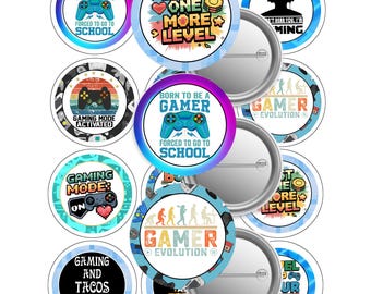 Videospiel, Videospiele -2.25-Button Pin Vorlage, einzelne PNG Bilder (Digitaler Download) Schnittlinie 2.63-Bildfläche 2.063