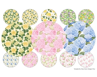 Imágenes de tapas de botellas de 2,5 cm (1 pulgada) - Hoja de 10 x 15 cm (4 x 6 pulgadas). Descarga digital: JPEG y PNG, 25 mm.