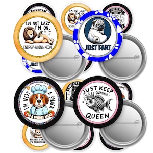 Sassy Animal Quote -2,25-Przypinka na guziki -Kup 3, a 1 dostaniesz gratis-Kierunek poniżej-arkusz 8,5x11. Pobieranie cyfrowe-Linia cięcia PNG 2,63-Powierzchnia obrazu 2,063