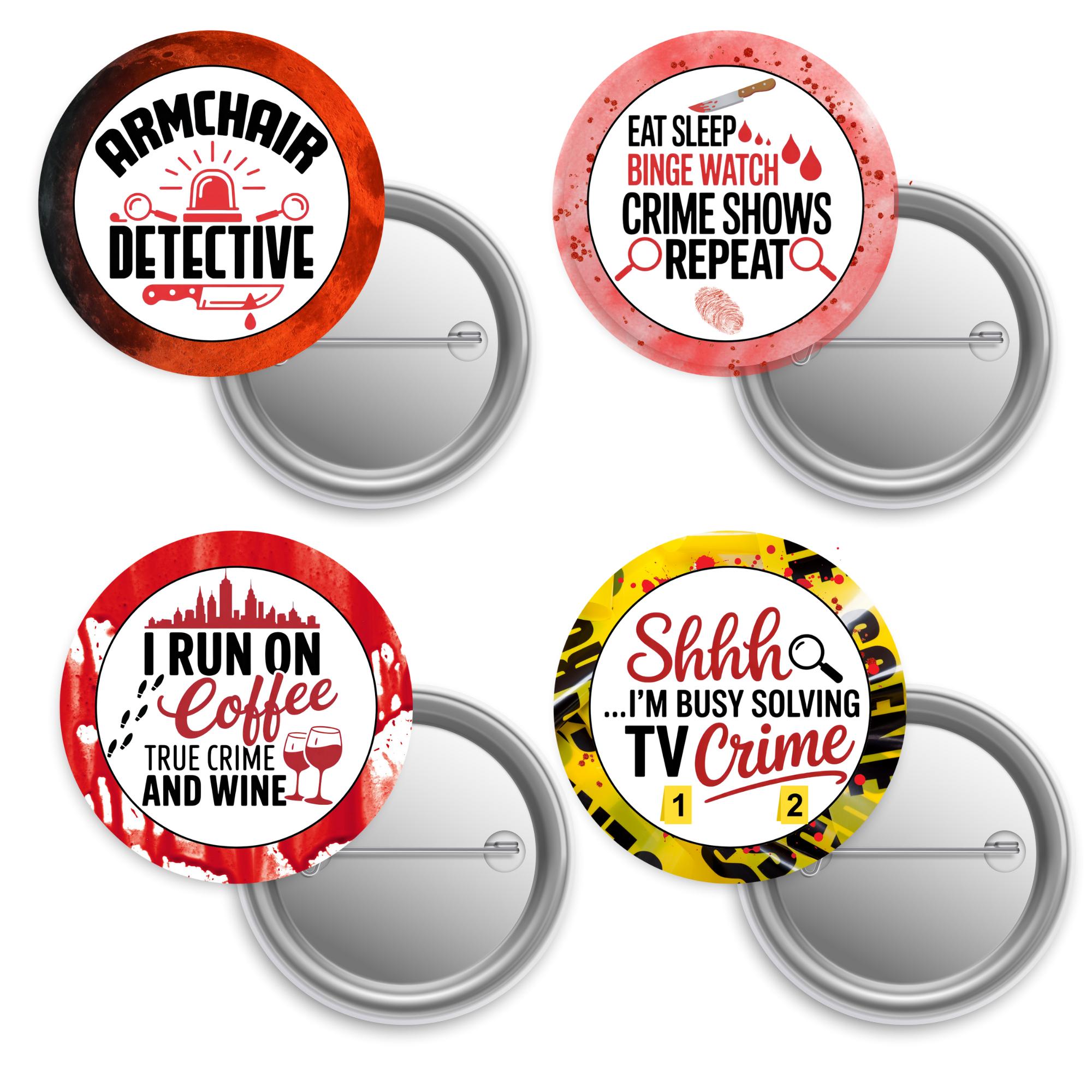 True Crime 2.25-button Pin Template | Plus 12 Single Images | Cut Line ...