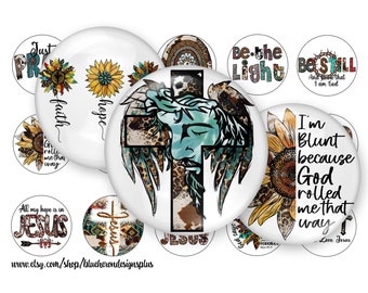 Christian quotes-1 inch Bottle Cap Images- 4x6 sheet. (Digital Download) 4x6 Template