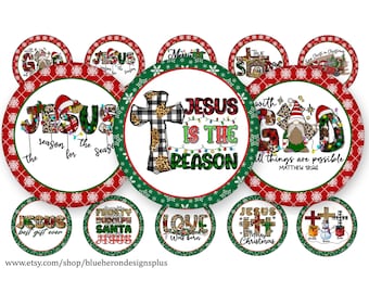 Jesus Best Gift Ever-Christmas-1 inch Bottle Cap Images-Digital Download,4x6 Sheet- 15 Images-JPEG&PNG-25MM