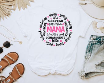 Camiseta de mamá, camiseta de mamá, camiseta de mamá, camiseta, camiseta linda de mamá, regalo del día de la madre, camiseta de vida de mamá, camiseta estética de mamá, camiseta, regalo para ella